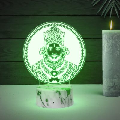 3D Illusion Khatu Shyam Ji Led Night Lamp 16 Color Changing Light with Remote Control Home & Temple Decor Light